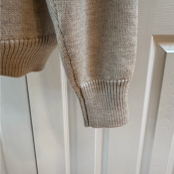 Wilfred Free Light Oatmeal Color 100% Merino Wool Turtleneck Sweater Size XS/S - Picture 3 of 9